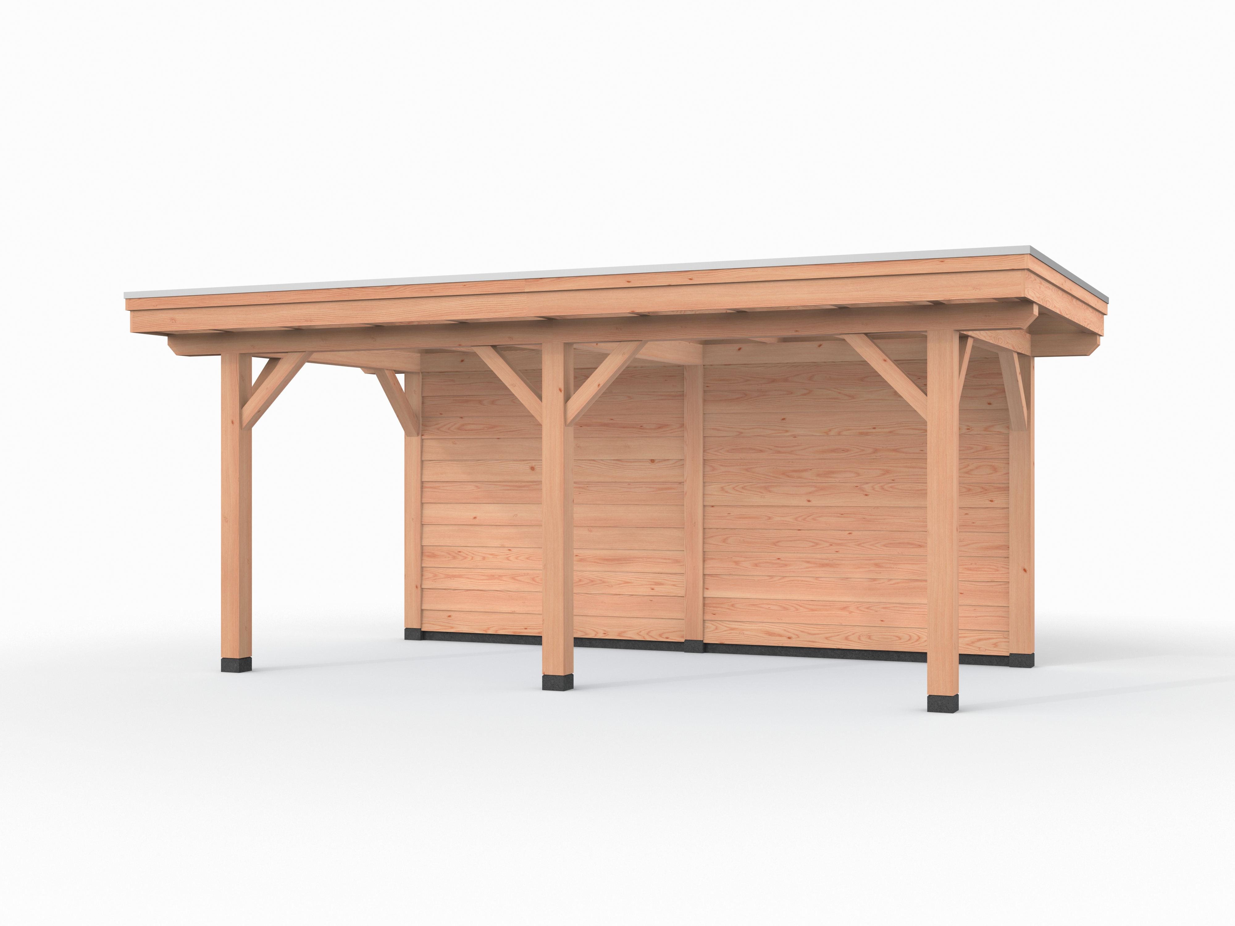 Douglas overkapping, 500 x 300, met achterwand, Westwood Vrijbuiter Basic - Afbeelding 3